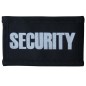 Preview: Security Abzeichen Aufnäher Patch mit Klett Brustpatch mit weißer Schrift